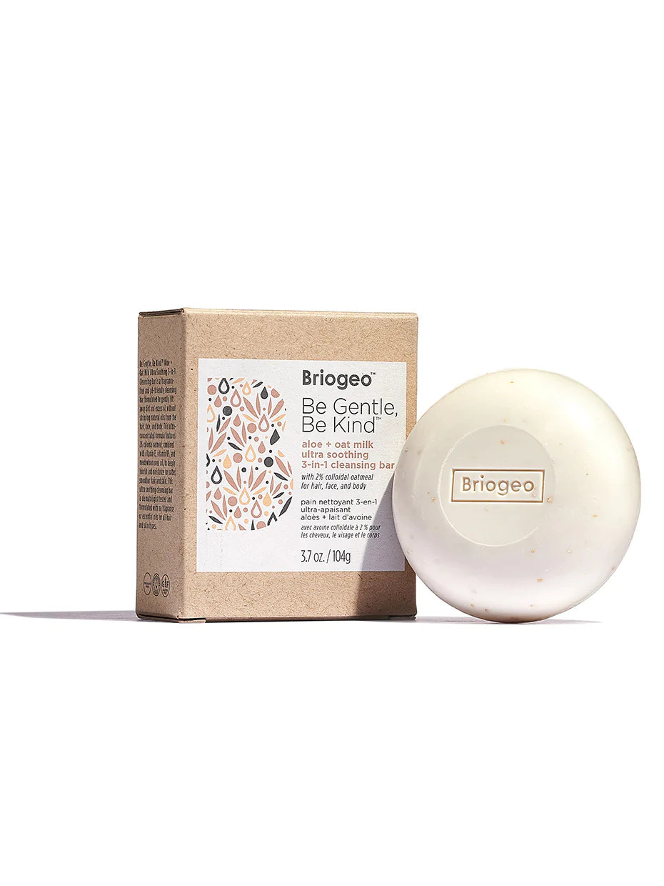 Aloe + Oat Milk Ultra Soothing 3-in-1 Cleansing Bar for Hair, Face + Body | Briogeo