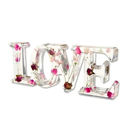 Floral Love Tabletop Decoration, Multicolor, 3", Valentine's Day by Way To Celebrate | Walmart (US)