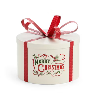 Martha Stewart 9in Metal Hat Box Christmas Tabletop Decor | JCPenney