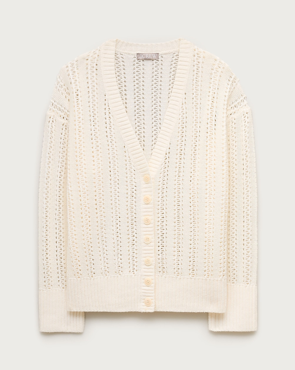 Pointelle V-neck cardigan | J. Crew US
