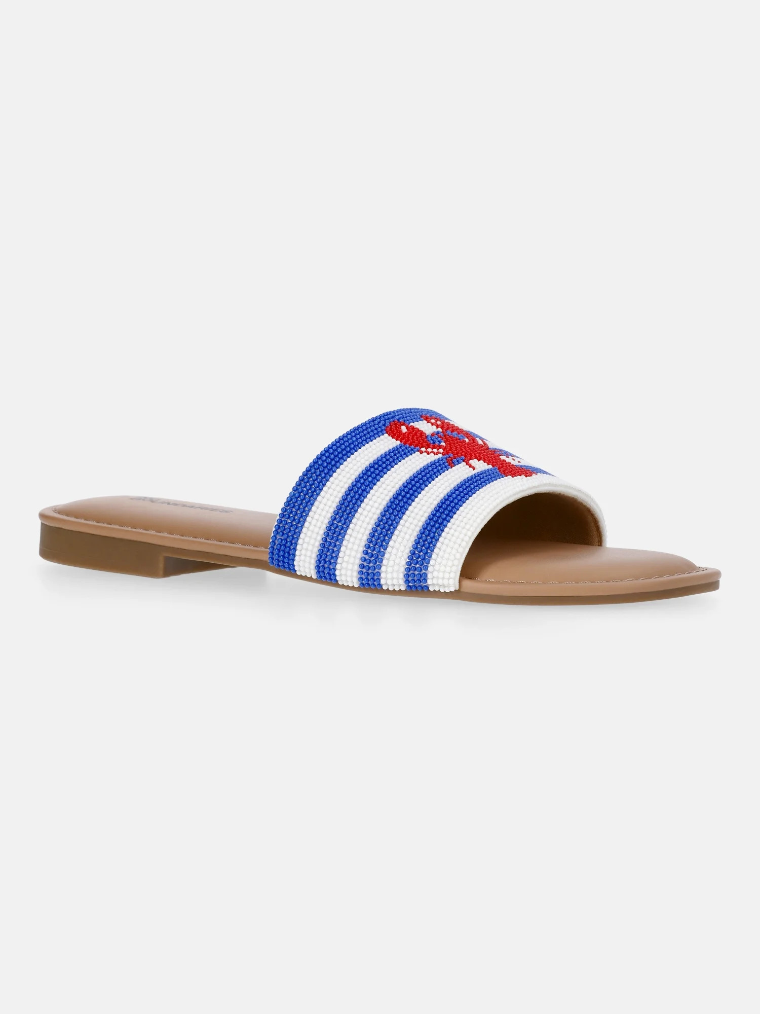 No Boundaries Women's Beaded Slide Sandals | Walmart (US)