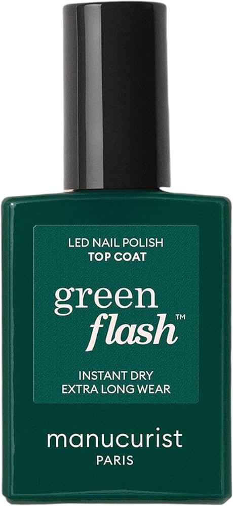 Manucurist - Green Flash Top Coat - Vegan LED Gel Nail Polish Top Coat - Lasts up to 10 Days - 12... | Amazon (US)