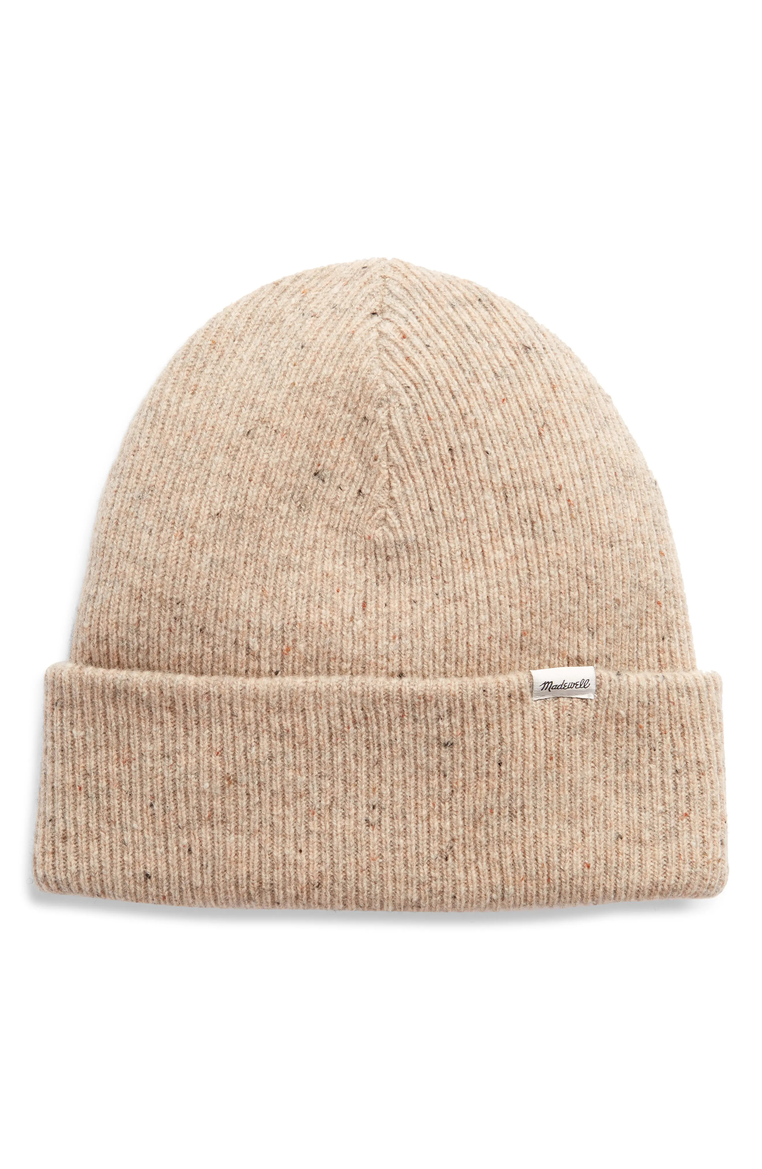 Women's Madewell Cuffed Wool Beanie - Beige | Nordstrom