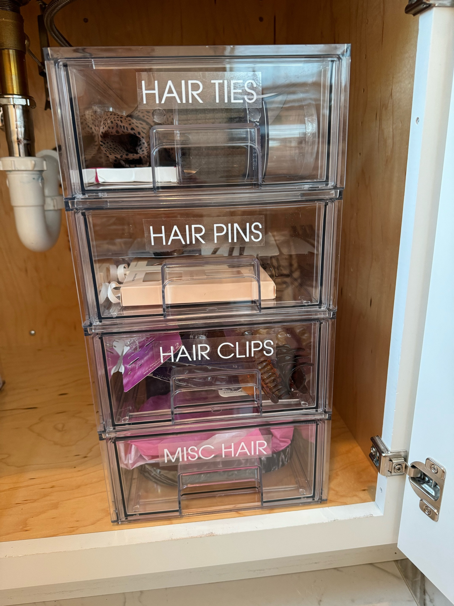 Stacking drawers are the smartest way to take advantage of vertical space under a bathroom sink. 

#LTKHome #LTKBeauty #LTKFindsUnder50