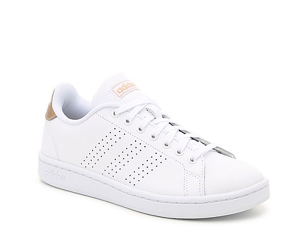 adidas Advantage Sneaker - Women's - White/Rose Gold Metallic | DSW