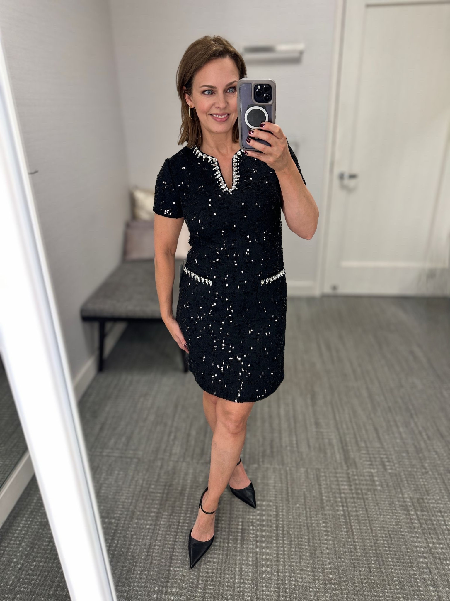 All the sparkle. All the sophistication. Easy to style. I’m wearing a small, TTS

#LTKPetite #LTKOver40 #LTKHoliday