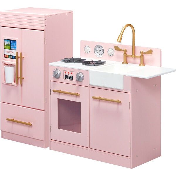 Little Chef Chelsea Modern Play Kitchen, Pink | Maisonette