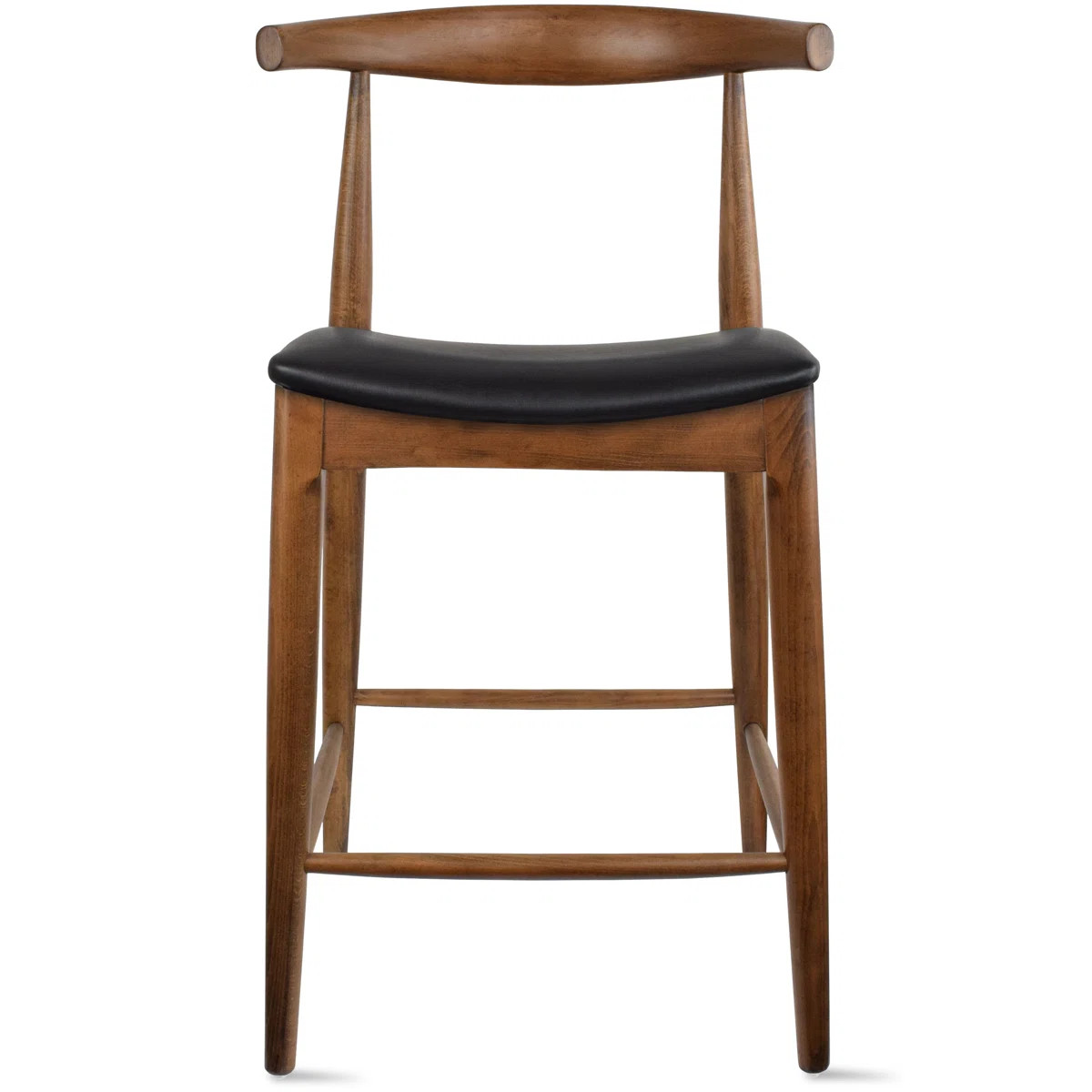 Borisav Counter Height Stool – Farmhouse Open Back with Padded Cushion, Wood Kitchen Chair (Set... | Wayfair North America