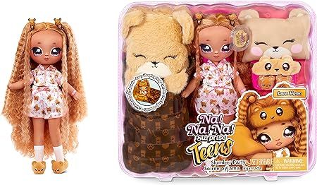 Na Na Na Surprise Teens Slumber Party Soft Fabric Fashion Doll Playset Lara Vonn 11", Brunette Ha... | Amazon (US)
