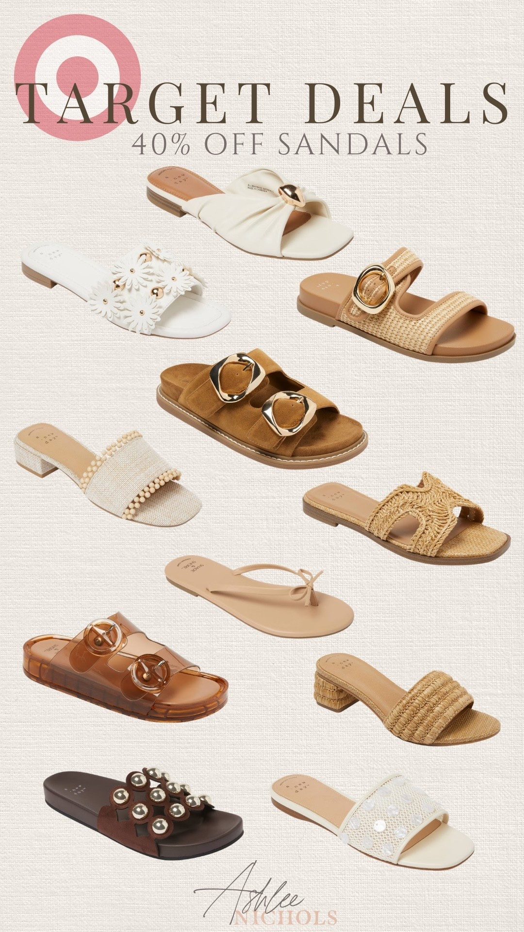 40% off Target sandals today only!

Spring sandal, jelly sandals, slide sandals, buckle sandals

#LTKSaleAlert #LTKSeasonal