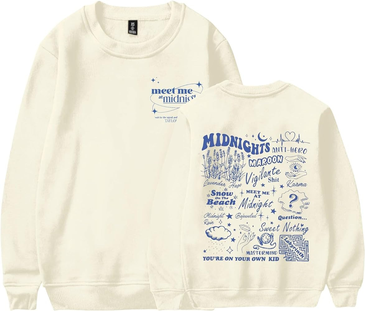 putnchl 1989 Sweatshirt Swift For Womens 2023 Fashion Pullover Casual Pattern Round Neck Long Sle... | Amazon (US)