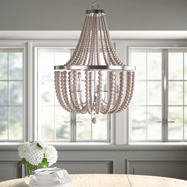 Calabasas 5 - Light Unique Empire Chandelier with Beaded Accents | Wayfair North America