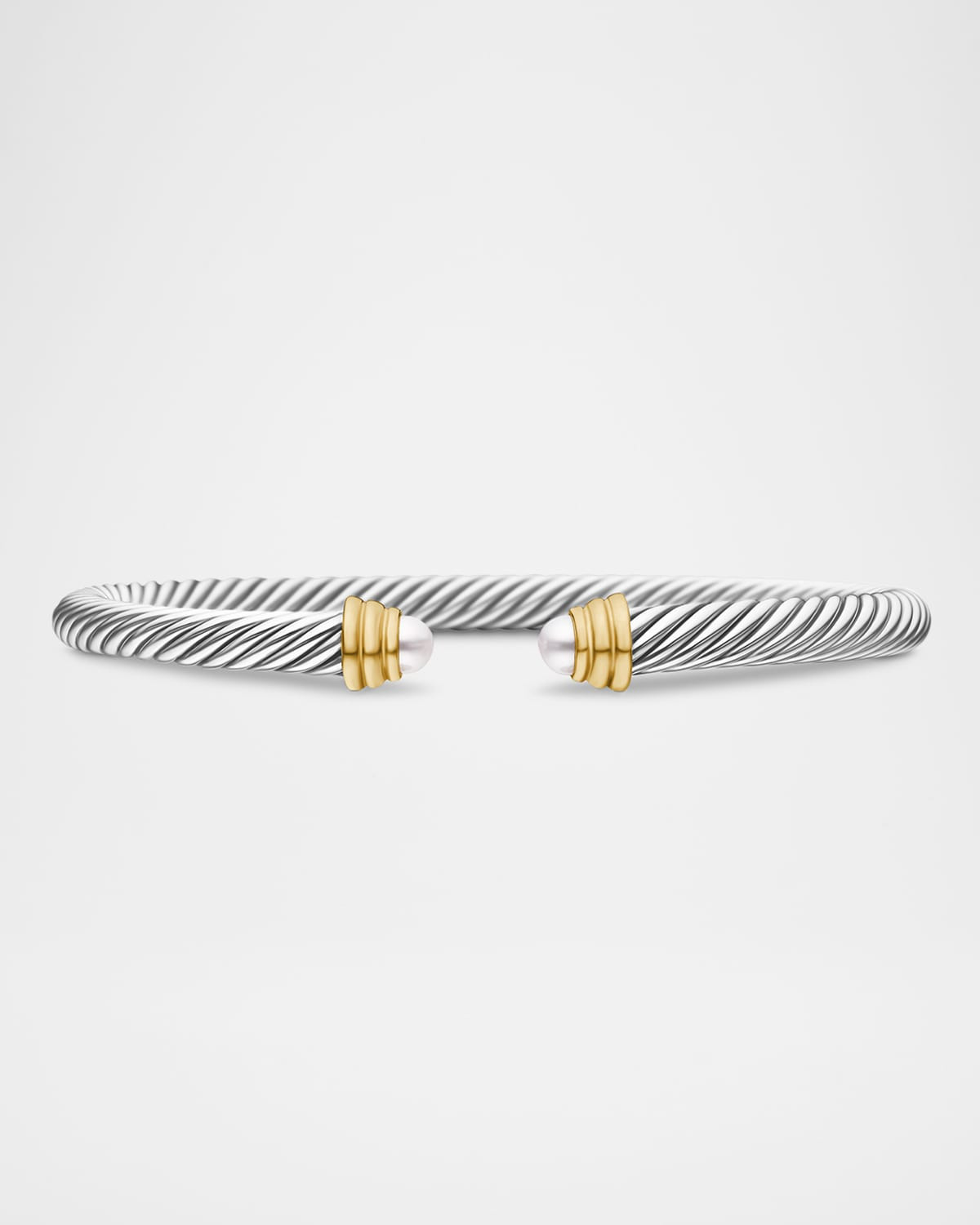 Cable Classics Bracelet with Pearl in Silver with 18K Gold | Neiman Marcus