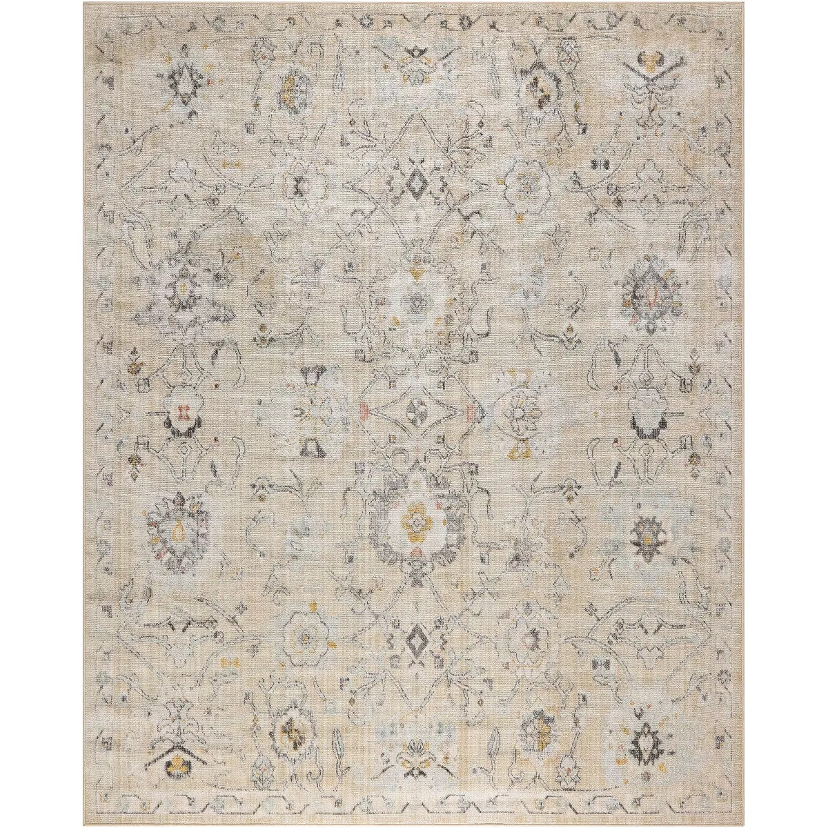 Nourison Oushak Home Vintage Floral Indoor Rug Cream 8' x 9'10" | Target