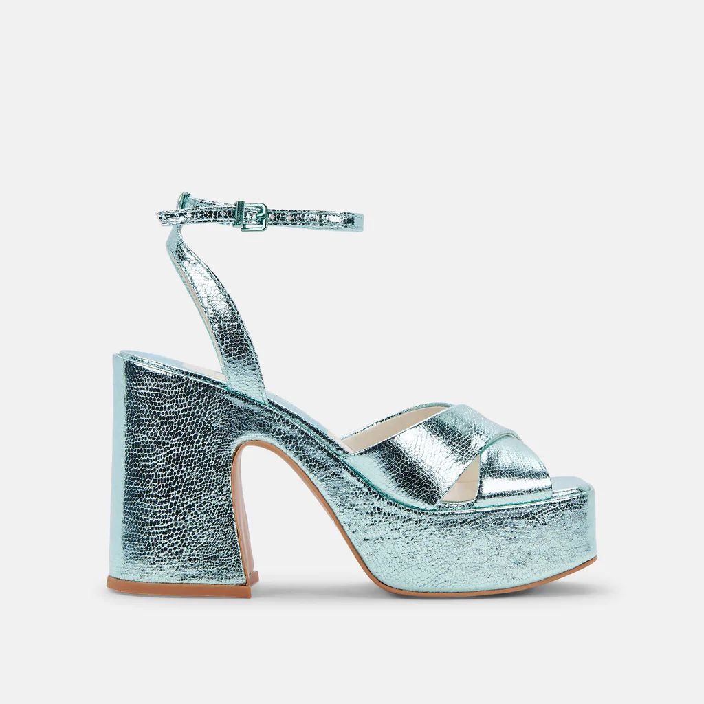 WESSI HEELS ELECTRIC BLUE CRACKLED STELLA | DolceVita.com