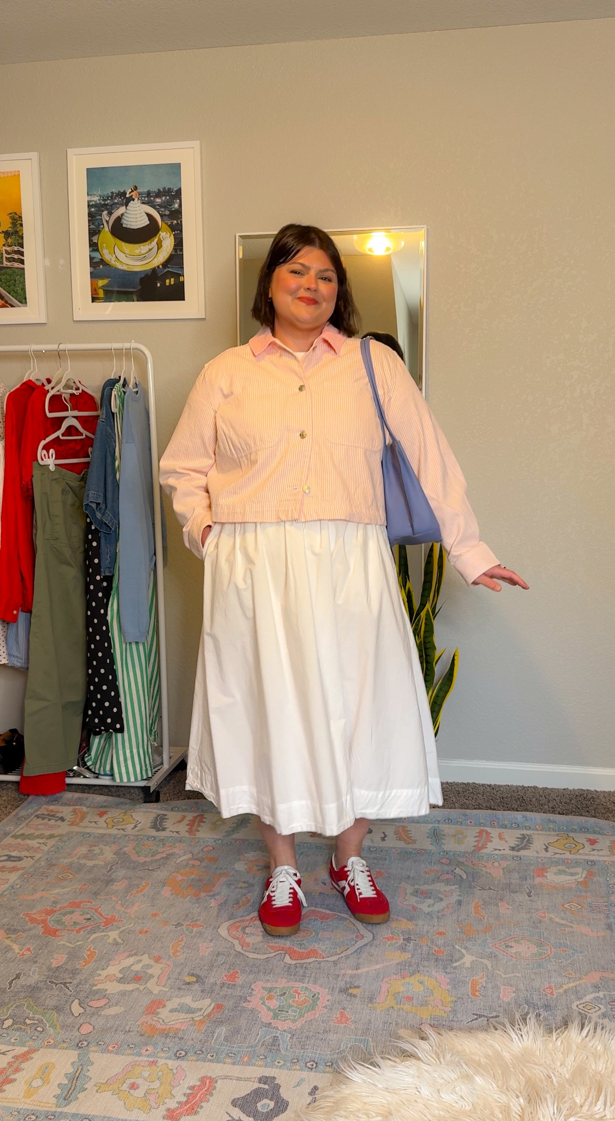 5 ways to style a white skirt-Canvas jacket and sneakers! 

Perfect for errands, a fun weekend day date or coffee shop! 

 #LTKMidsize #LTKPlusSize