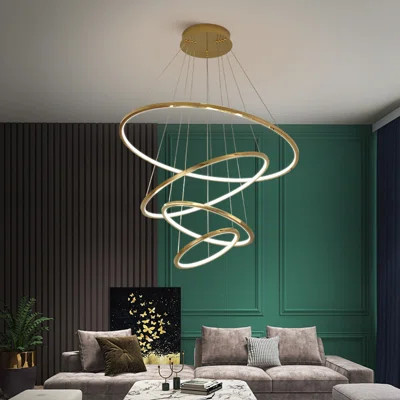 Mid Century Modern Ultra-Thin Ring Chandelier Large Pendant Light | Wayfair North America