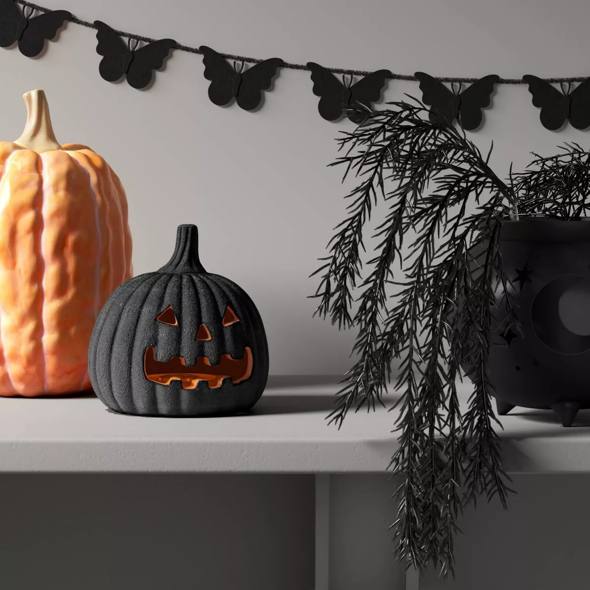 Terracotta Textured Large Jack O' Lantern Decorative Sculpture - Hyde and EEK! Boutique™ Matte ... | Target