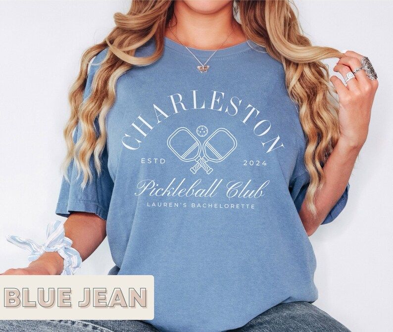 Custom Pickleball Club Bachelorette Shirt Luxe Country Club Vibes Personalized Name & Location Te... | Etsy (US)