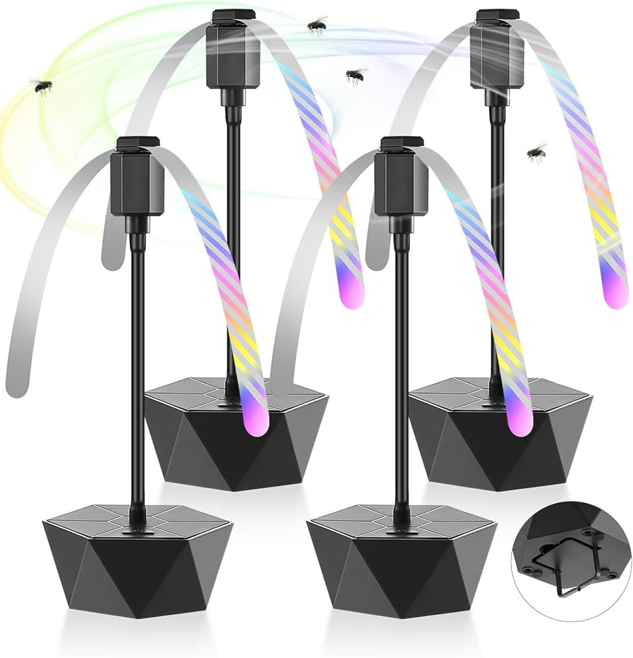 Fly Fans for Tables, Repellent Fans Keep Flies Away, Fly Spinner Table Top with Holographic Blade... | Amazon (US)