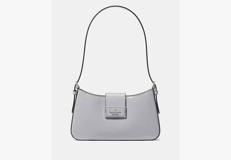 Kate Spade Reegan Patent Fabric Small Shoulder Bag, Pavement | Kate Spade Outlet