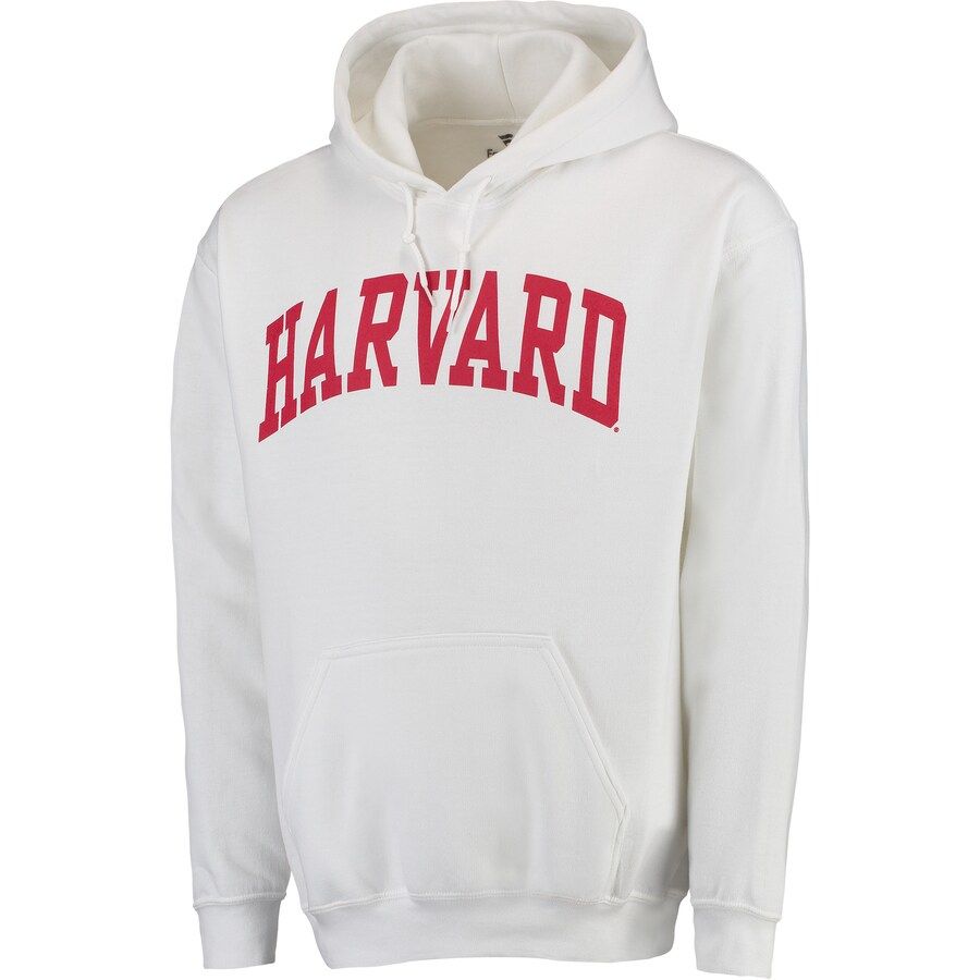 Harvard Crimson Basic Arch Pullover Hoodie - White | Lids