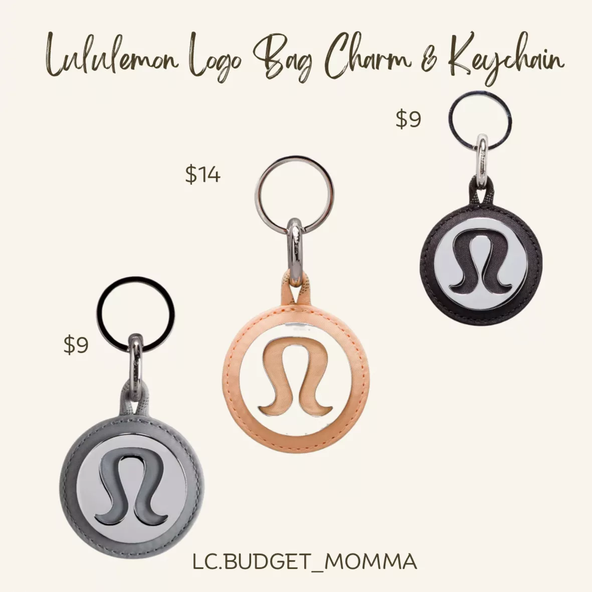 lululemon Logo Bag Charm & Keychain