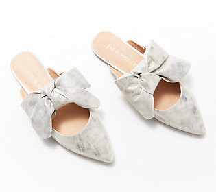 Jack Rogers Slip-On Bow Mules - Heidi | QVC