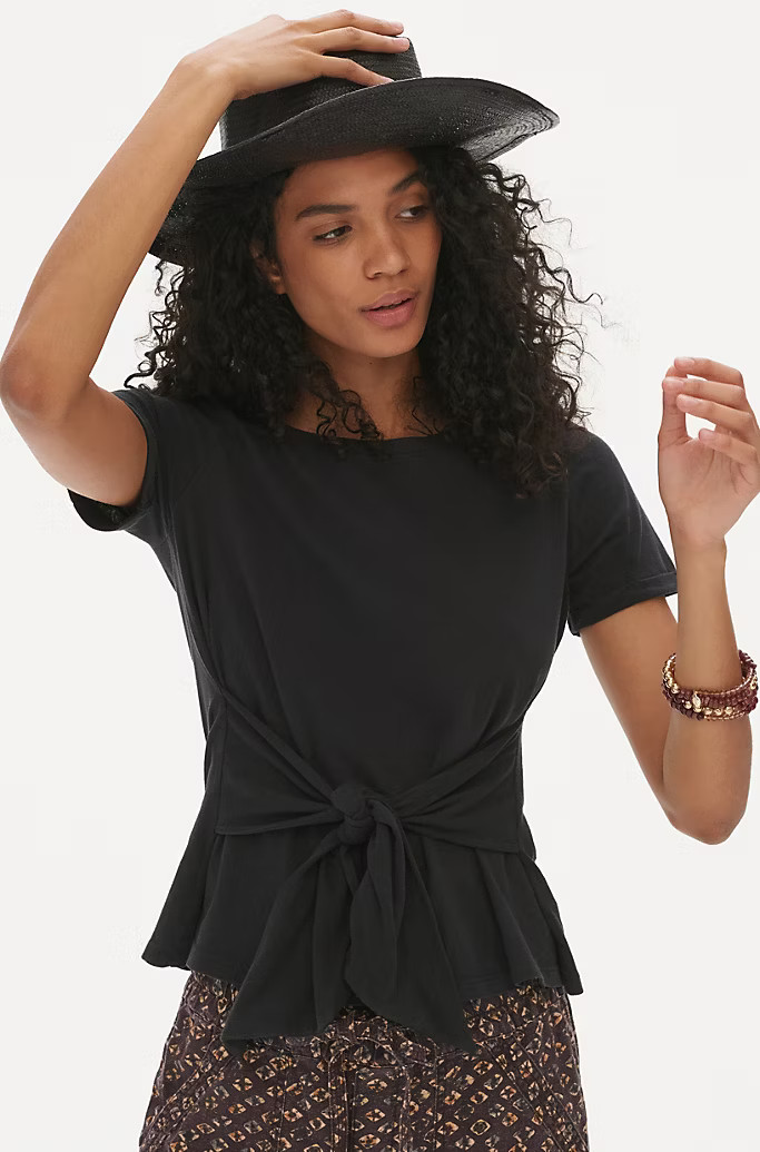 Rosamund Tie-Front Tee | Anthropologie (US)