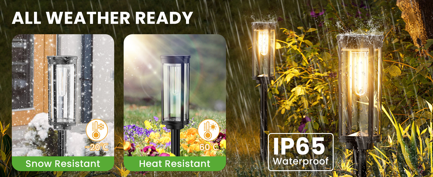 Bright Solar Pathway Lights Outdoor, 8 Pack Solar Powered Garden Lights Waterproof, Auto On/Off S... | Amazon (US)