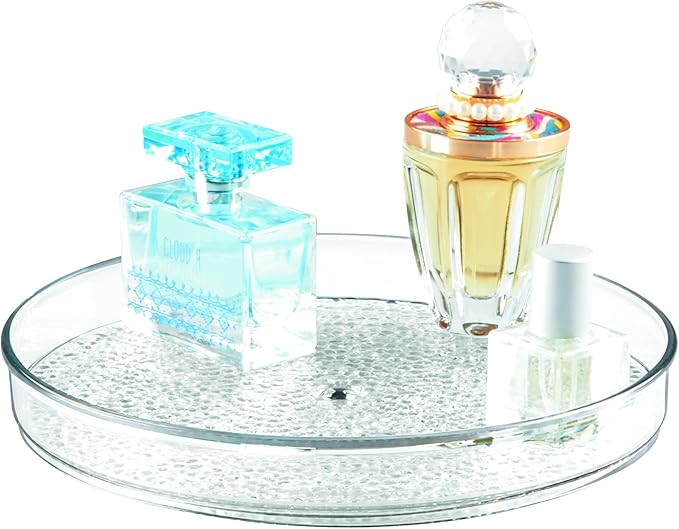 iDesign Rain Lazy Susan Turntable Cosmetic Organizer for Vanity Cabinet, Bathroom, Kitchen Counte... | Amazon (US)