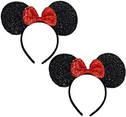 FANYITY 2 Pcs Mouse Ears Headband Hairs Accessories for Children Mom Baby Boys Girls Birthday Par... | Amazon (US)