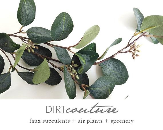 Eucalyptus, faux, eucalyptus spray, eucalyptus leaves, Silver dollar eucalyptus, faux eucalyptus, ar | Etsy (US)