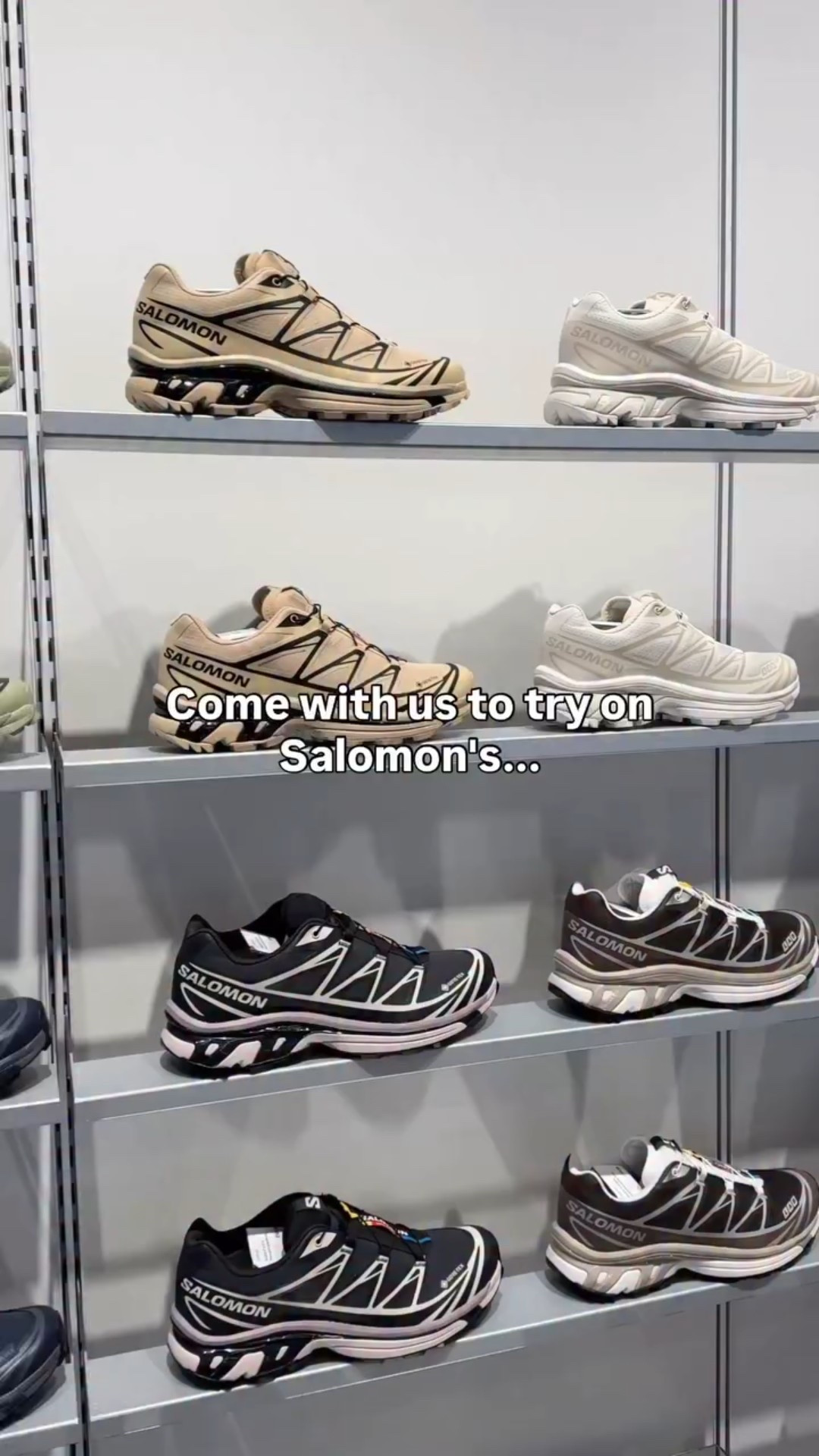 Are we too late to the party?! Come with us to try on @salomon ✌🏼👟