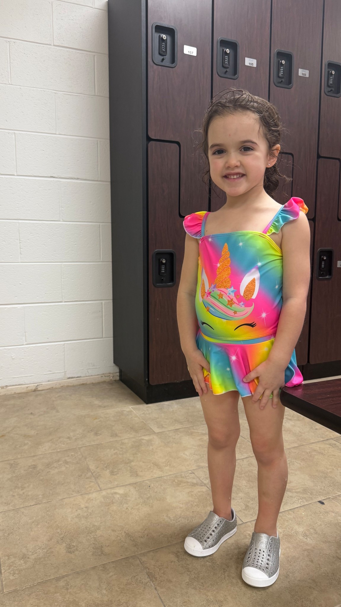 How cute is her rainbow 🌈 unicorn swim!?  Toddler swim. Girls swim. Rainbow. Unicorns. Travel swim. Kids swim. Girls swim. Vacation swim. Vacation. Natives. Swim shoes. Girls water shoes. Water shoes for girls 

#LTKootd #LTKTravel #LTKKids