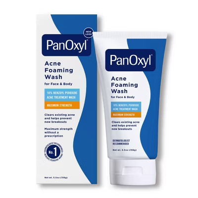 PanOxyl Maximum Strength Antimicrobial Acne Foaming Wash for Face, Chest and Back with 10% Benzoy... | Target