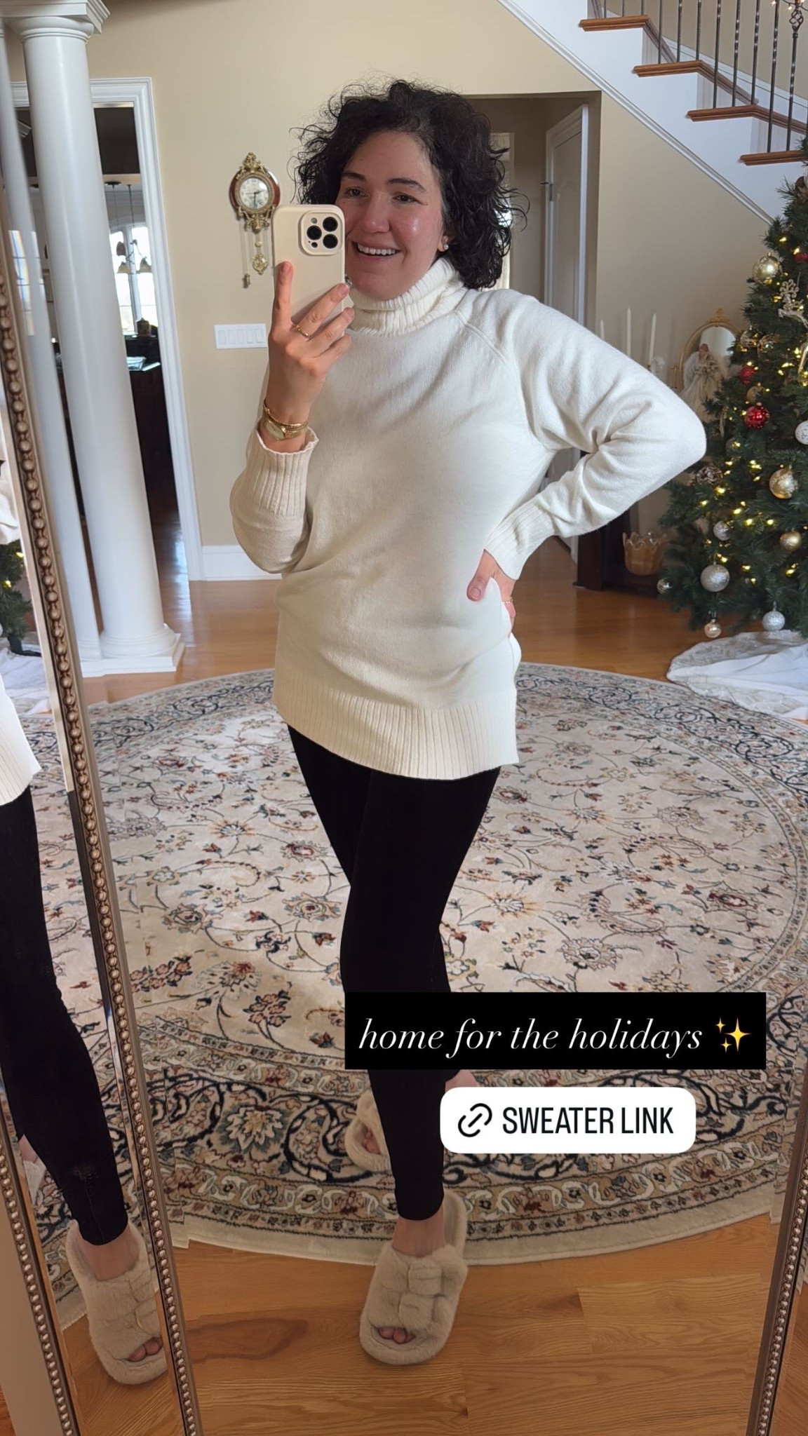 Winter outfit, casual outfit, turtleneck sweater, velvet leggings 

#LTKHoliday #LTKootd #LTKOver40