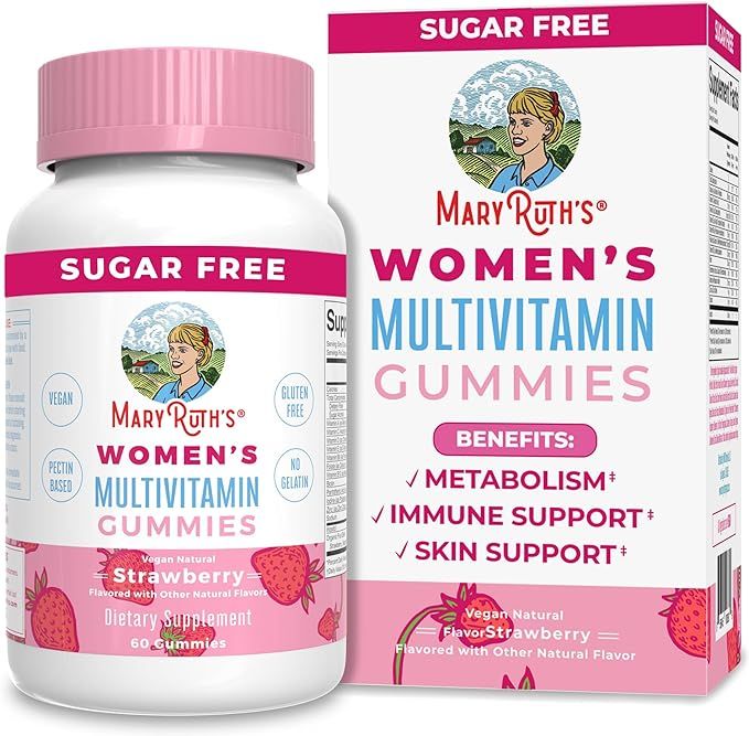 Amazon.com: MaryRuth Organics Multivitamin for Women 14+ | Women's Multivitamin Gummies | Immune Support Daily Women's Multivitamin | Hair Skin and Nails Gummy Vitamins for Women | Sugar Free | 60 Count : Health & Household | Amazon (US)