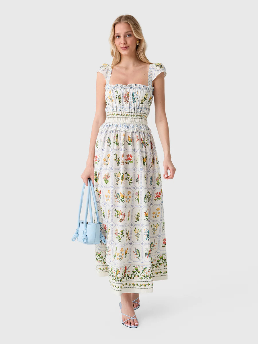 Farm Rio Women's Tropical Porcelain Maxi Dress | Saint Bernard