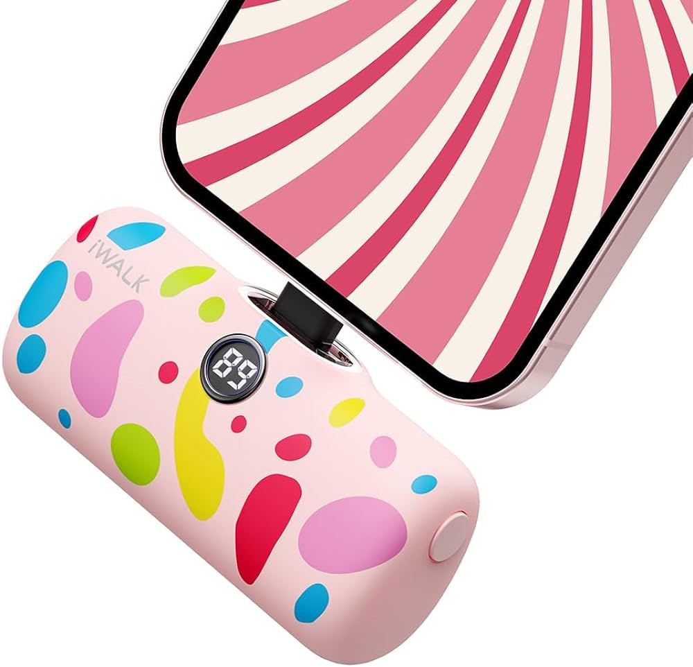 iWALK Small Portable Charger with Pattern, 4800mAh Colorful Mini Power Bank PD Fast Charging Cute... | Amazon (US)