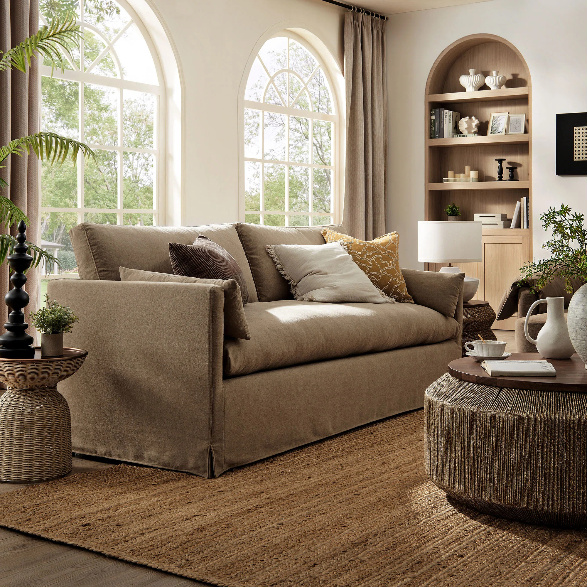 Wellfleet 85" Slipcovered Fabric Sofa | Wayfair North America