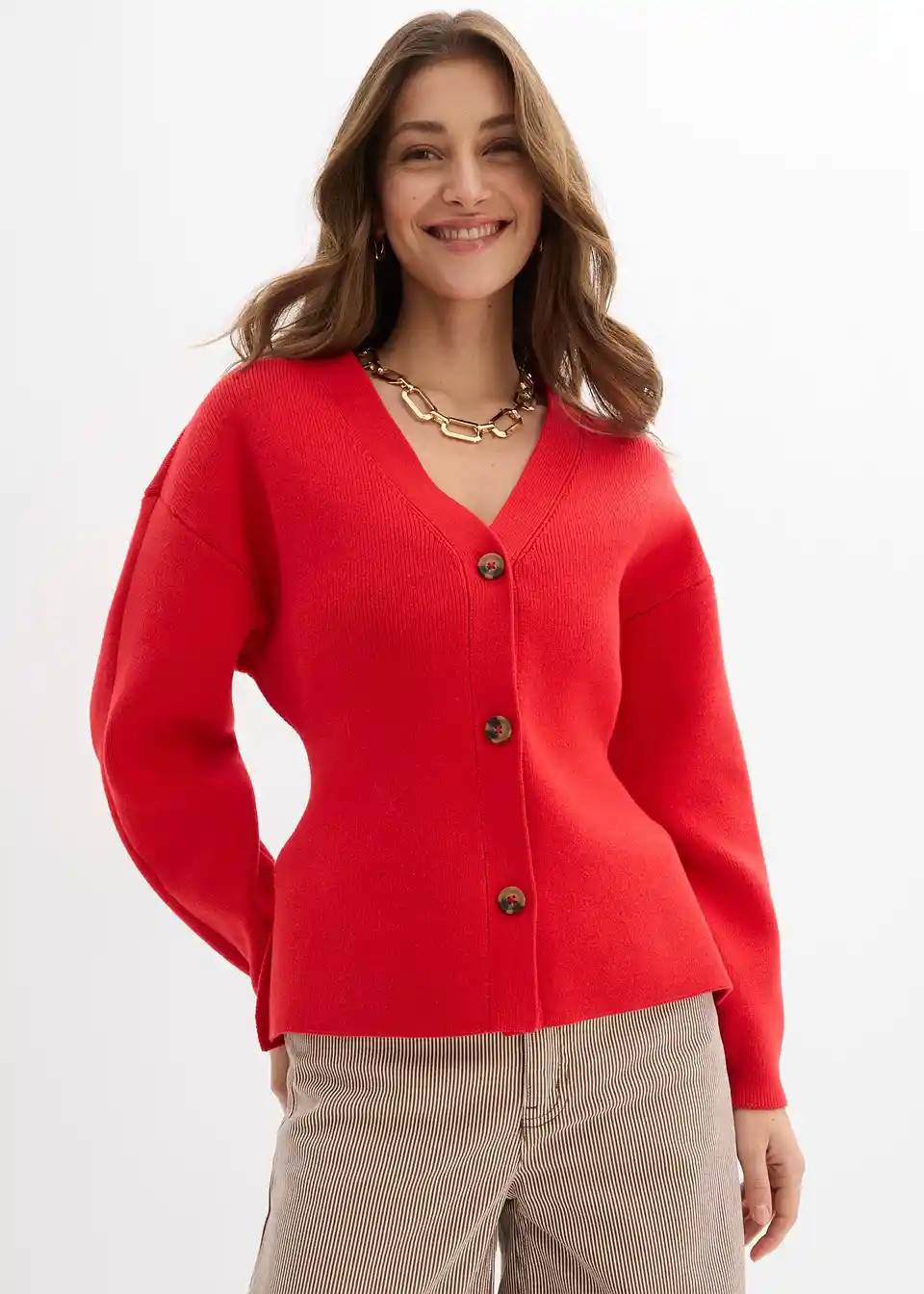 Feinstrickjacke aus Baumwoll-Mix | Bonprix DE
