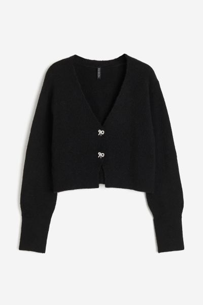 Knitted cardigan - Black - Ladies | H&M GB | H&M (UK, MY, IN, SG, PH, TW, HK)
