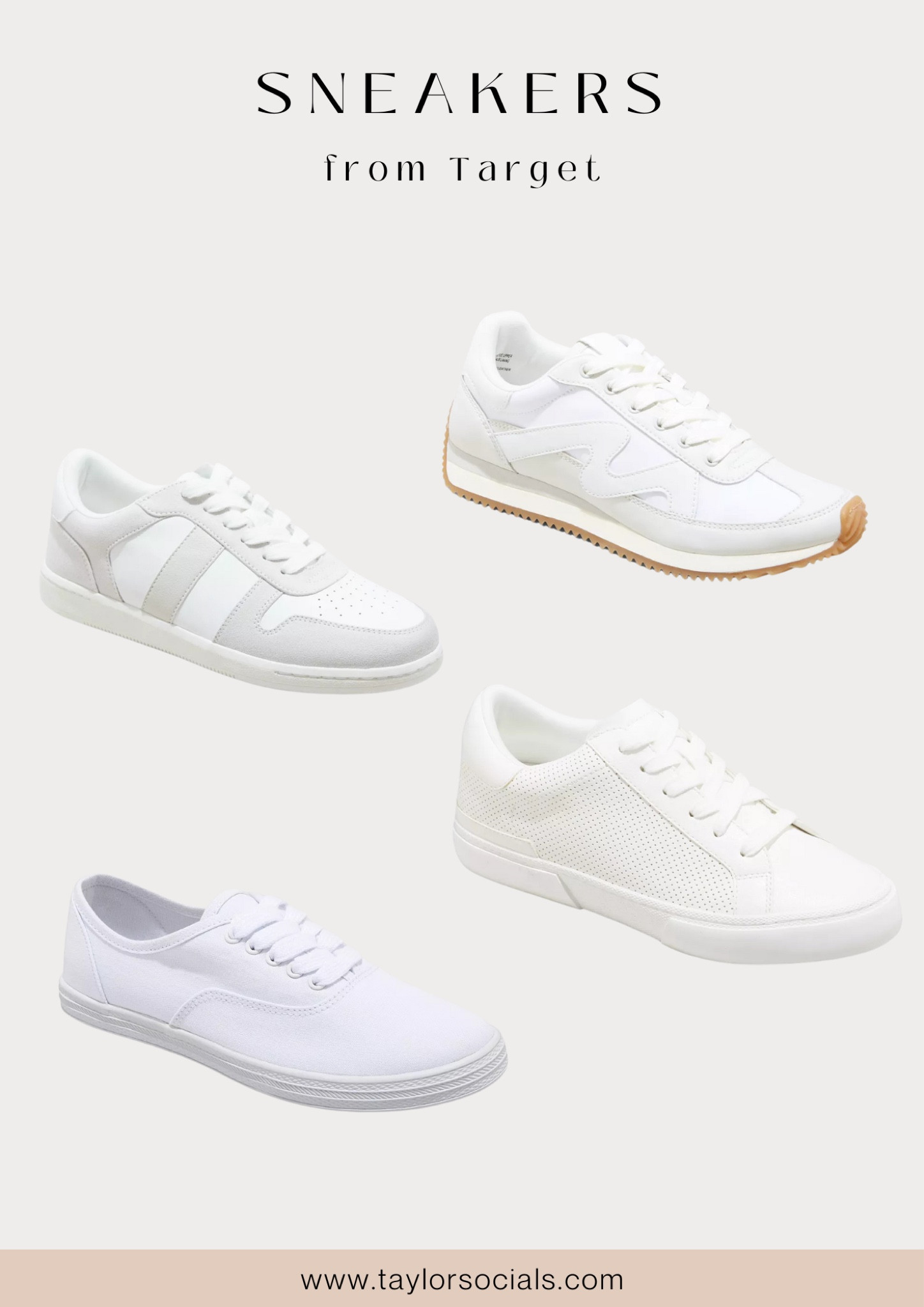 Sneaker finds from Target #targetfind #sneakers #whitesneakers #targetshopping

#LTKShoeCrush #LTKFindsUnder50 #LTKActive