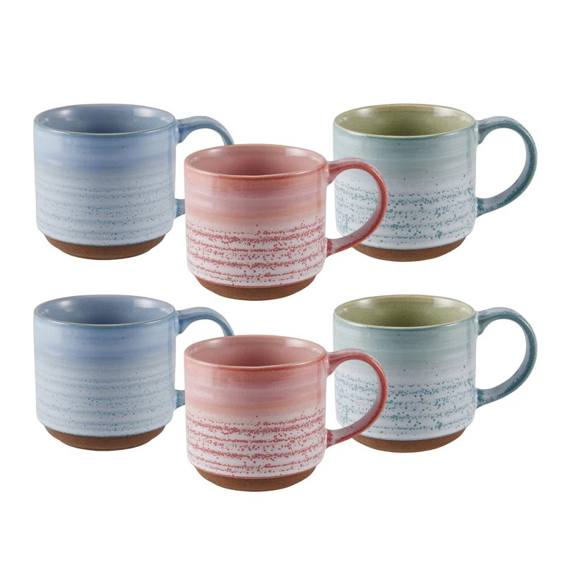 Pfaltzgraff Brushed Reactive Mug, 15-Ounce, Multicolor | Wayfair North America