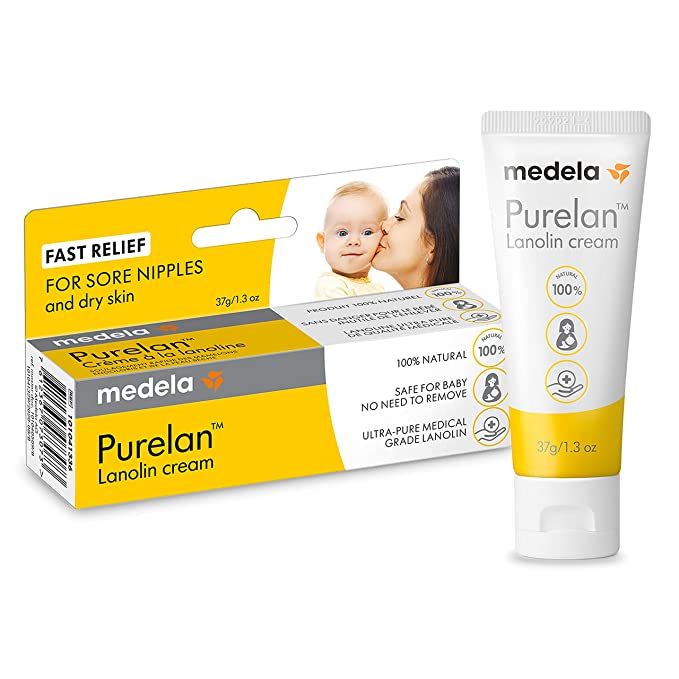 Medela Purelan Lanolin Nipple Cream for Breastfeeding, 100% All Natural Single Ingredient, Hypoal... | Amazon (US)