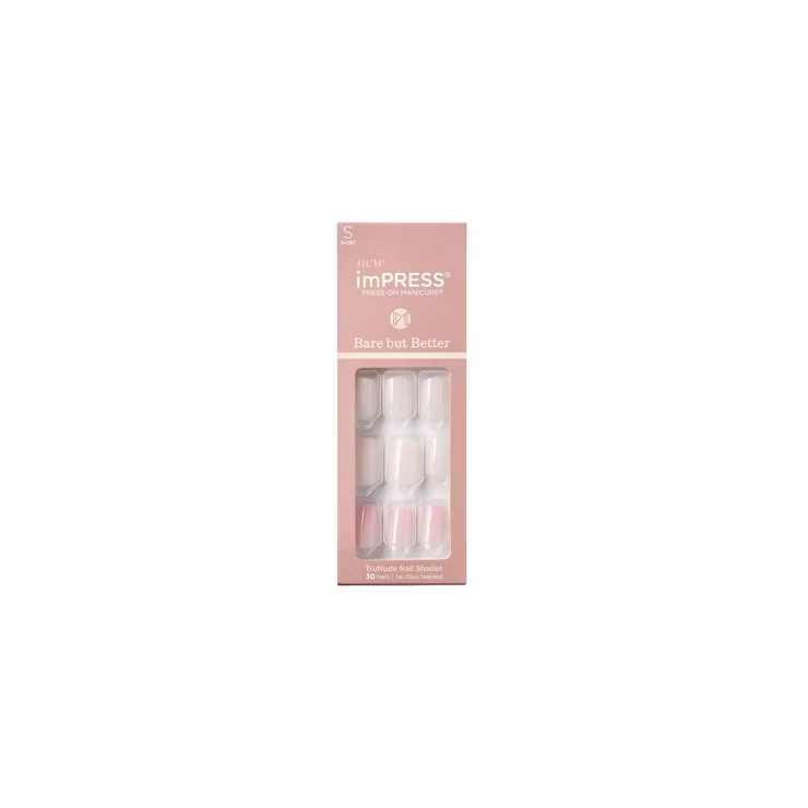 imPRESS Press-On Manicure Bare But Better Press-On Manicure Fake Nails - Effortless Finish - 30ct | Target