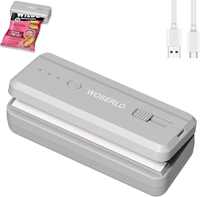 Mini Bag Sealer 2 in 1 Chip Bag Sealer and Cutter USB Rechargeable Heat Sealer Machine Sealer Por... | Amazon (US)
