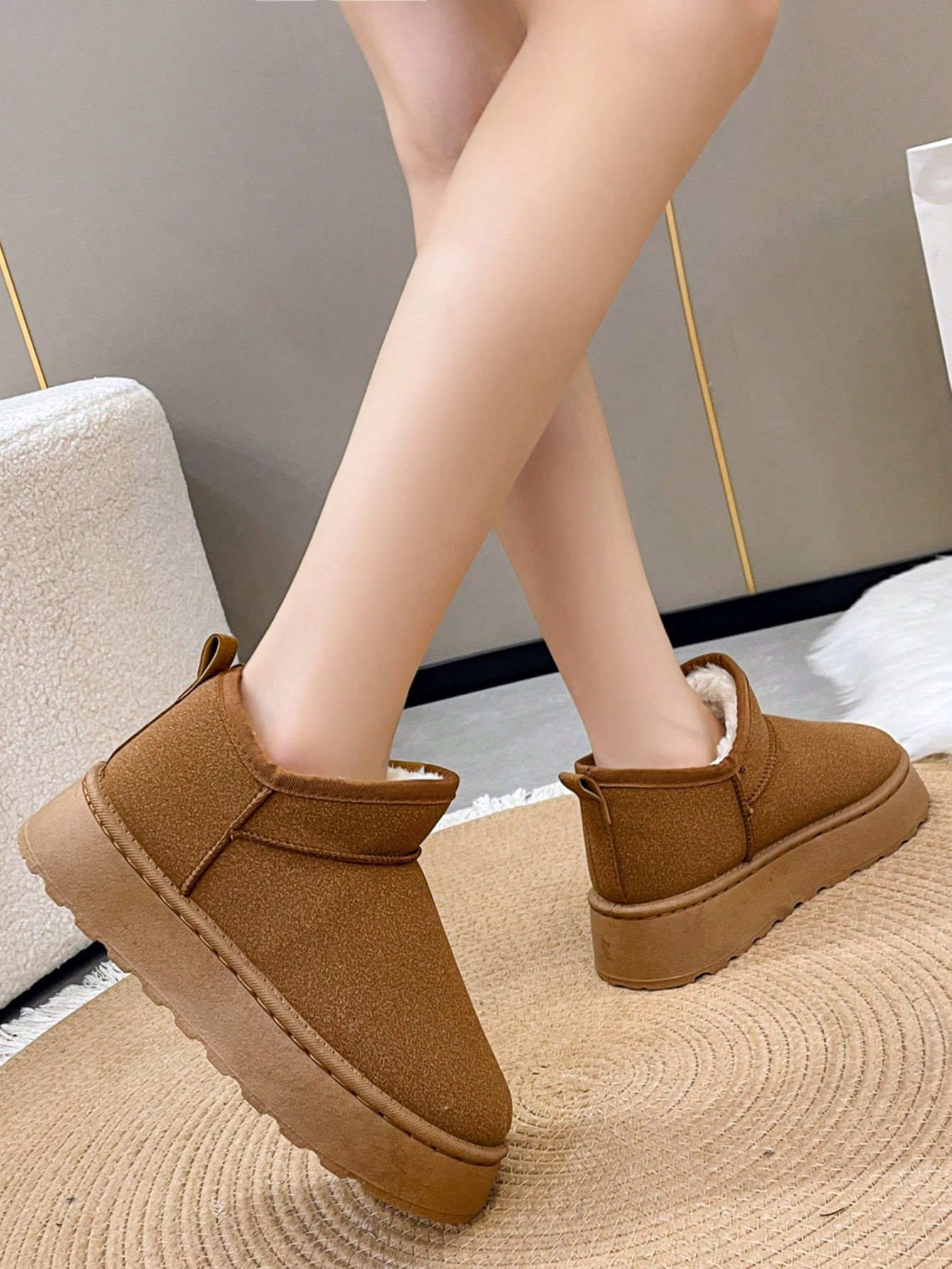 Frauen Lässige & Einfache & Warme Kurze Schneestiefel | SHEIN