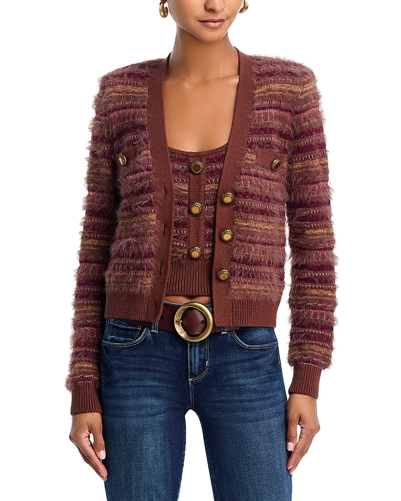 L'Agence Ariadne Mixed Stitch Cardigan | Bloomingdale's (US)
